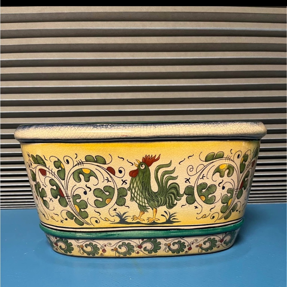 DERUTA GALLETTO GREEN CACHEPOT PLANTER